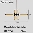 Axyaa Glass Tube Pendant Light for Home LED in Minimalist Design