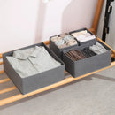 Axyaa Underwear Drawer Organizers Set of 3 - Foldable Storage Box for Wardrobe