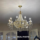 Axyaa Crystal LED Chandelier Pendant Lights for Home Decor
