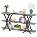 Axyaa 3 Tier Narrow Console Table with Long Sofa Entry, 70.8 Inch Storage Shelves