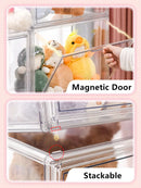 Axyaa Plush Dolls Storage Box: Transparent Showcase for Dustproof Display of Toys