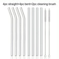 Axyaa Glass Straws: Creative, High-Temperature Resistant Straws for Juice, Milk, Coffee, Cola