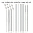 Axyaa Glass Straws: Creative, High-Temperature Resistant Straws for Juice, Milk, Coffee, Cola