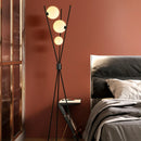 Axyaa Nordic Moon LED Floor Lamp Iron Tripod for Modern Living Room Bedroom