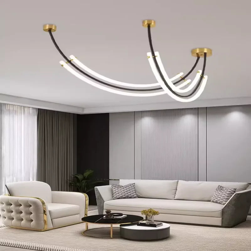 Axyaa Modern LED Pendant Chandeliers for Living Room Dining Room Indoor Lighting