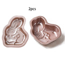 Axyaa Cartoon Cake Baking Tray Mold Set, Non-stick Mini Bread Mold