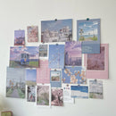 Axyaa Nordic Retro Wall Decor Photo Card Stickers DIY Art Postcard Set