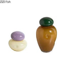 Axyaa Glass Vase with Cover: Decorative Desk & Room Aesthetic Floral Pot
