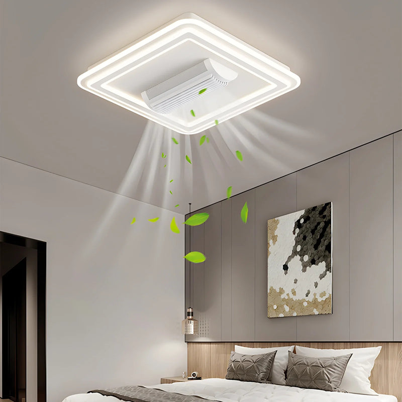 Axyaa Bladeless Ventilation Ceiling Fan Light - White, Energy-saving Option