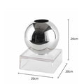Axyaa Silver Geometric Ball Vase for Home Decoration and Floral Arrangements