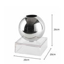Axyaa Silver Geometric Ball Vase for Home Decoration and Floral Arrangements