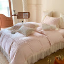 Axyaa Floral Embroidery Queen Bedding Set with Duvet Cover, Sheet, Pillowcases