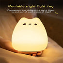 Axya Silicone Cat Night Light, 7 Color Table Lamp for Home Decor