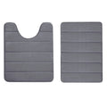 Axyaa Memory Foam Bathroom Rug Set: Non-Slip, Absorbent, Soft U-Shaped and Rectangle Mats