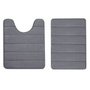 Axyaa Memory Foam Bathroom Rug Set: Non-Slip, Absorbent, Soft U-Shaped and Rectangle Mats