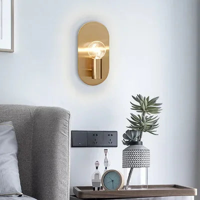 Gold Bedroom Wall Lamp, Modern Sconce Fixtures by Axyaa: Elegant Indoor Lighting for Home Decor