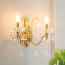 Axyaa Modern Crystal Wall Lamp for Bedroom and Living Room