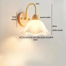 Axyaa Nordic Design LED Wall Lamp Indoor Luxury Art Wood Lampshade E27 Bulb