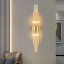 Axyaa Crystal Wall Lamp: Elegant LED Lighting for Living Room, Aisle, and TV Background.