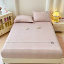 Axyaa Double-Layer Plaid Lace Mattress: Soft, Skin-Friendly, Non-Slip - Single Piece