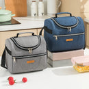 Axyaa Solid Color Tote Cooler Bags Insulated Lunch Bag for School Office