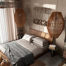 Axyaa Rattan Bamboo Woven Lantern Chandelier - Wabi Sabi Style Pendant Light
