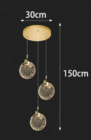Axyaa Crystal Chandeliers: Modern LED Ceiling Hanging Lights for Living Room
