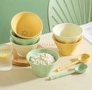 Axyaa Ceramic Horn Bowl Set - High Foot, High Aesthetic, Anti-Scalding Hat Bowl