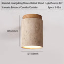 Axyaa Travertine Stone Ceiling Lamp Chandelier for Home Living Room Dining Room