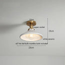 Axyaa Green Glass Copper LED Ceiling Lights for Home Lighting, Bedroom, Corridor, Living Room
