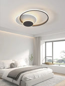 Axyaa Circle LED Ceiling Light Modern Minimalism Dimmable Fixture for Living Room Bedroom