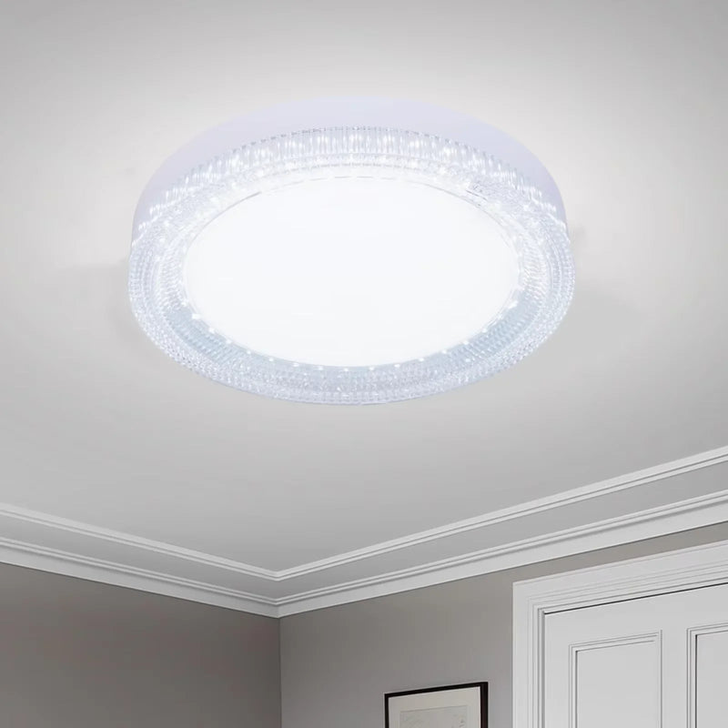 Axyaa Ultra Thin Round Crystal Ceiling Lamp - Cool White Light