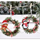 Axyaa Mini Christmas Wreath Ornament Set for Festive Decor