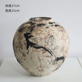 Axyaa Handcrafted Ceramic Vase: Wabi-Sabi Modern Art Sculpture for Flower Arrangement