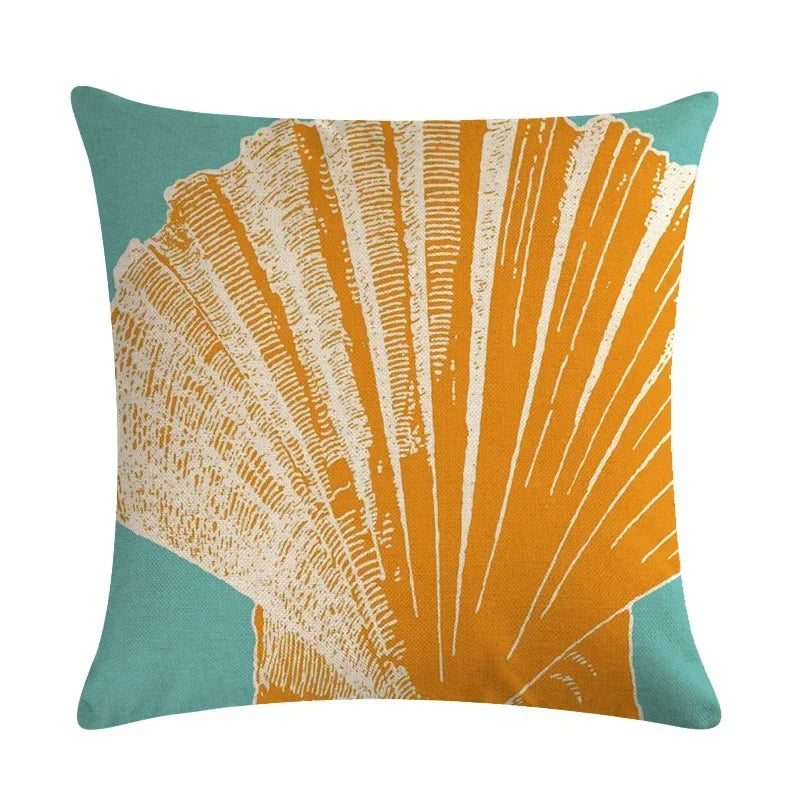 Axyaa Starfish Conch Linen Pillowcase 45*45cm