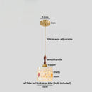 Axyaa White Marble LED Pendant Lights Gold Brass Vintage Hanging Lamp