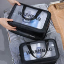 Axyaa Double Transparent PU Makeup Bag for Travel & Fitness Essentials