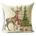 Axyaa Christmas Linen Pillow Cover 45X45CM - Festive Home Decor