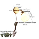 Axyaa Clear Glass LED Wall Sconce Pull Chain Switch Modern Mirror Light
