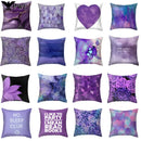 Axyaa Blue Purple Polyester Pillow Case Throw Pillow Cover