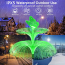 Axyaa Solar Garden Lights: Double Jellyfish & Butterfly Design, 7-Color Changing Solar Flower Lights