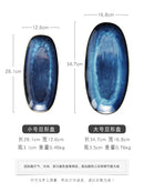 Axyaa Large Ceramic Fish Plate Sushi Oval Western Dan-Shaped Hotel Restaurant Commercial Dish