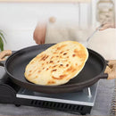 Axyaa Korean Round Grill Pan Non-Stick Pork Belly Barbecue Tray - Cast Iron, Induction & Gas Compatible