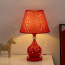 Vintage Floral Table Lamp by Axyaa – Ceramic Warm Light for Bedroom & Living Room