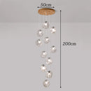 Axyaa Modern Stair Chandelier Pendant Light for Indoor Living Room Lighting