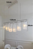 Axyaa Luxury White Glass Pendant Light for Modern Living Spaces