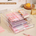 Axyaa Acrylic Stationery Drawer Organizer Watercolor Pen Holder Multi-Layer Storage Rack