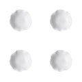 Axyaa French Ruffled Ceramic Deep Plate | Elegant White 3D Relief Design
