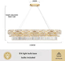 Axyaa Gold Crystal Pendant Chandelier for Dining Bedroom Living Room Kitchen Island