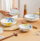 Axyaa 7.5 Inch Ceramic Bowl for Vegetables, Soup, Steamed Eggs, Air Frying, Salads, Noodles